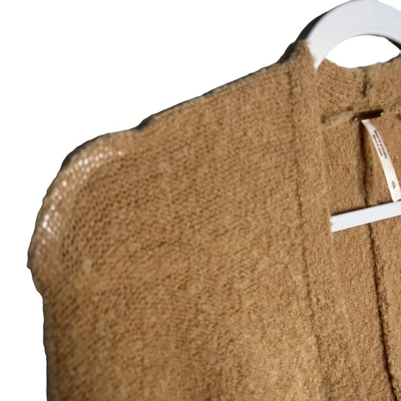 Free People Phantom Cardigan Size Small Camel Mohair Duster FLAWED. - Picture 3 of 10